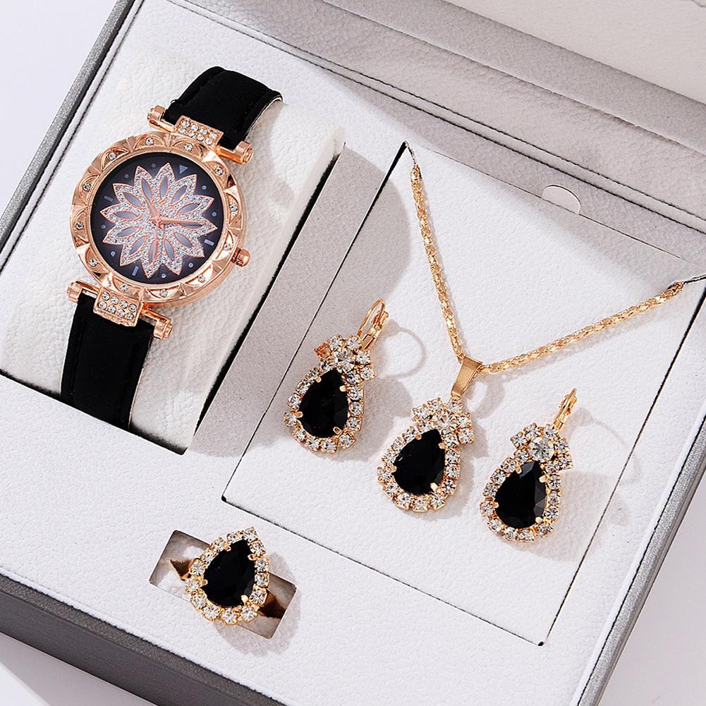 Jewelry Watches For Ladies - Женские кварцевые часы, роскошный набор украшений: