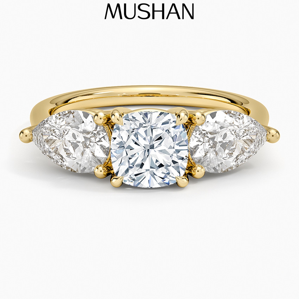 Moissanite Ring - Кольцо MUSHAN из стерлингового серебра с