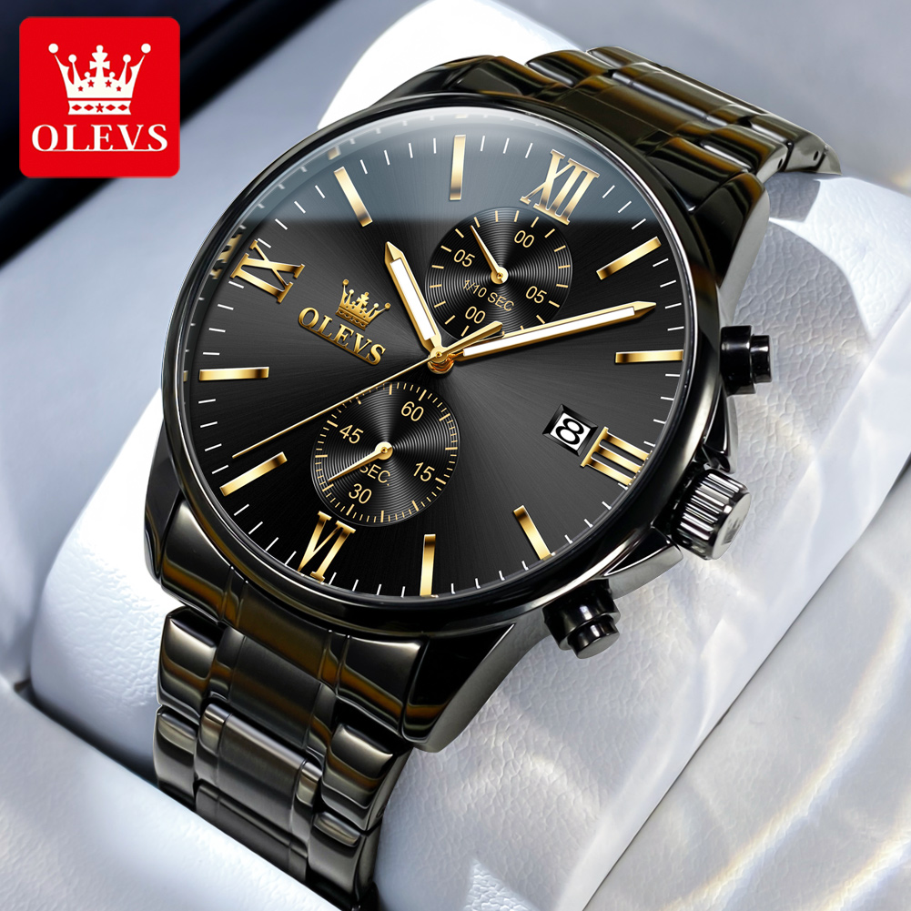 Jewelry Inspired Watches - OLEVS 2886 Классические черные кварцевые часы