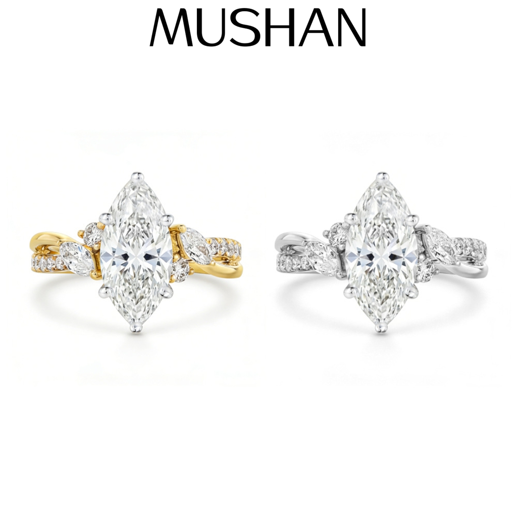 Moissanite Ring - Кольцо MUSHAN из стерлингового серебра 925