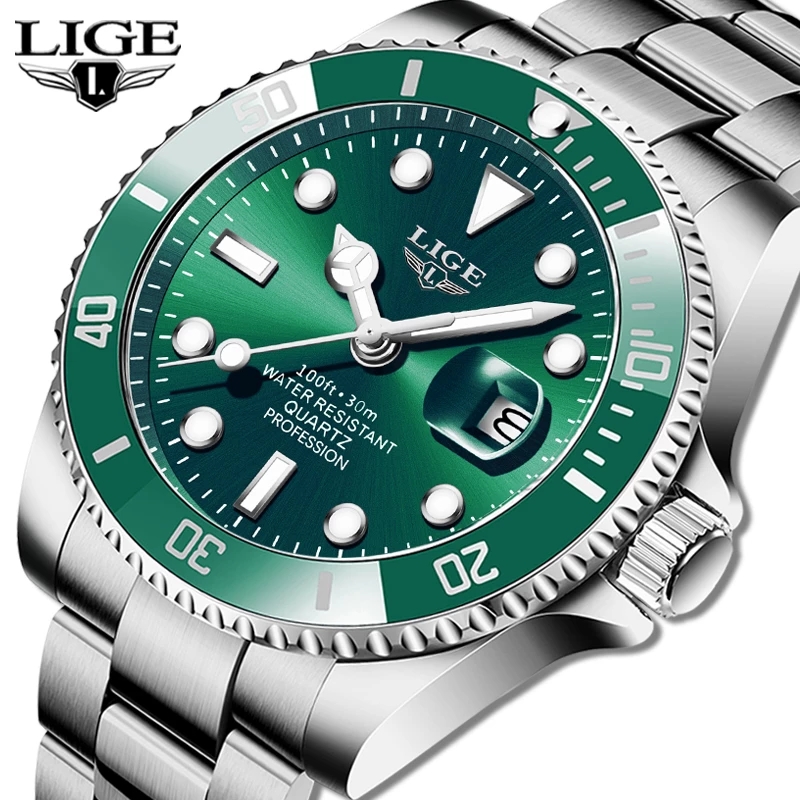 Jewelry Inspired Watches - Часы наручные LIGE Мужские кварцевые, брендовые