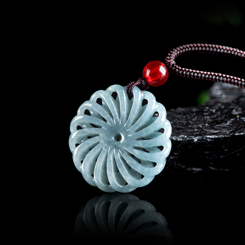 Necklace Pendant - Кулон-подвеска из бирманского жадеита в форме