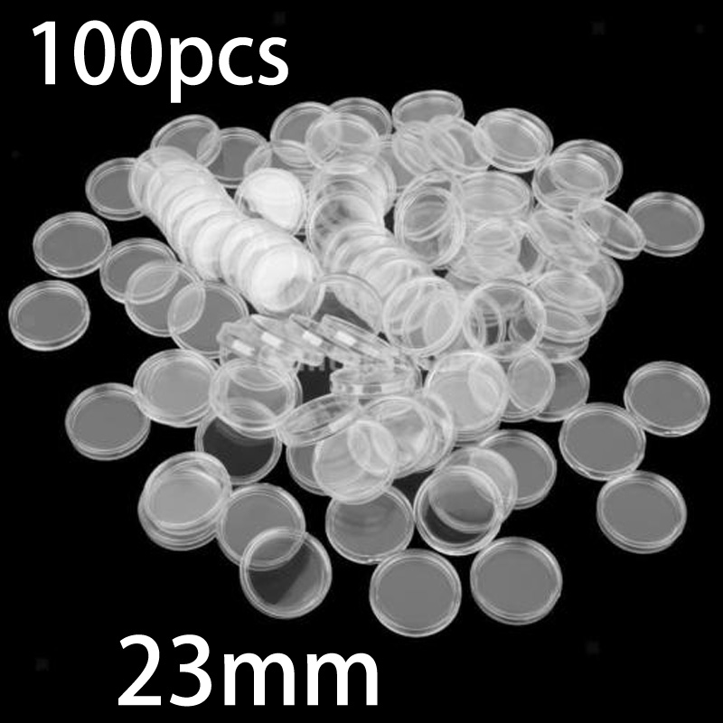 Collectors Coins Jewelry & Watches Of Smithtown Reviews - 100 штук прозрачных круглых пластиковых капсул