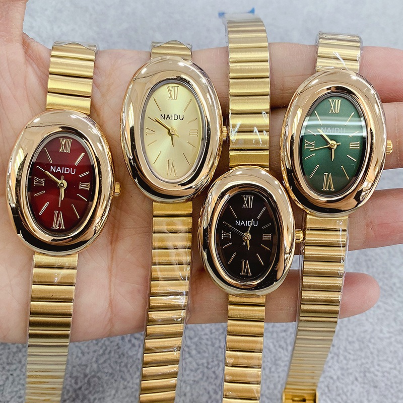 Jewelry Watches Gold - Роскошные брендовые золотые овальные женские кварцевые