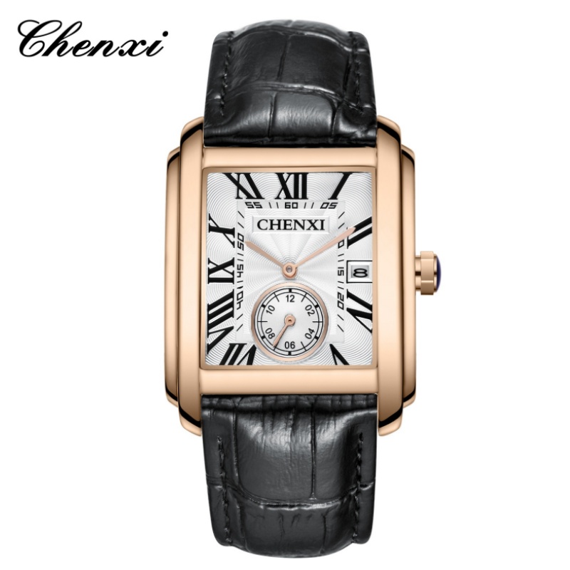 Jewelry Inspired Watches - CHENXI 8216, модные классические квадратные коричневые