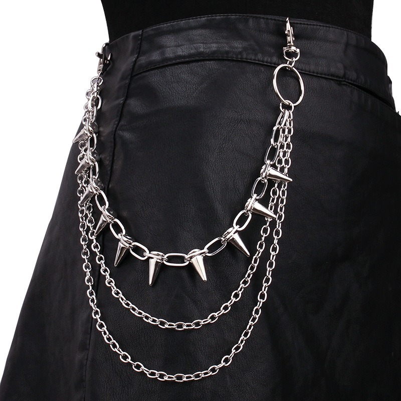 Hip Hop Chain Necklace - Хип-хоп, панк-рок, металлические брюки, поясная цепочка