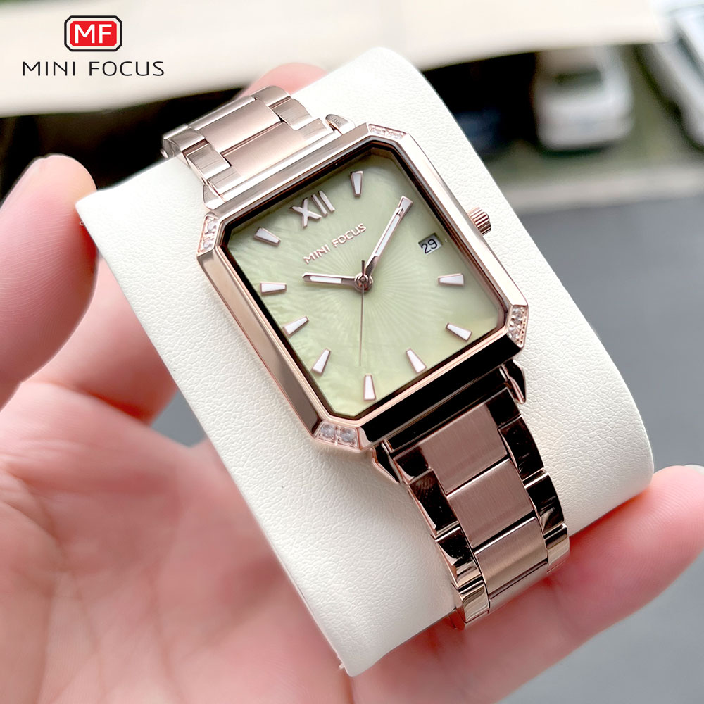 Jewelry Watches Gold - Женские кварцевые часы с квадратным циферблатом,