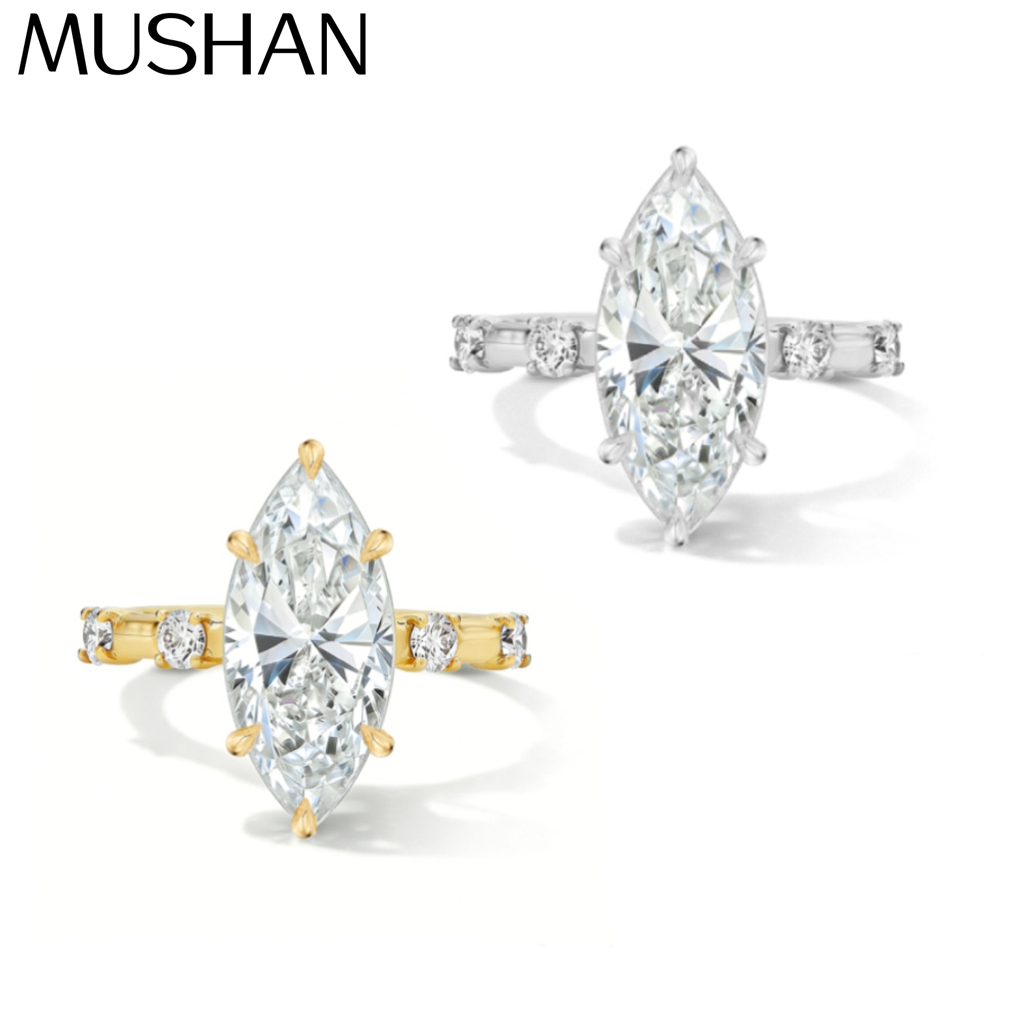 Moissanite Ring - Кольцо MUSHAN из стерлингового серебра 925