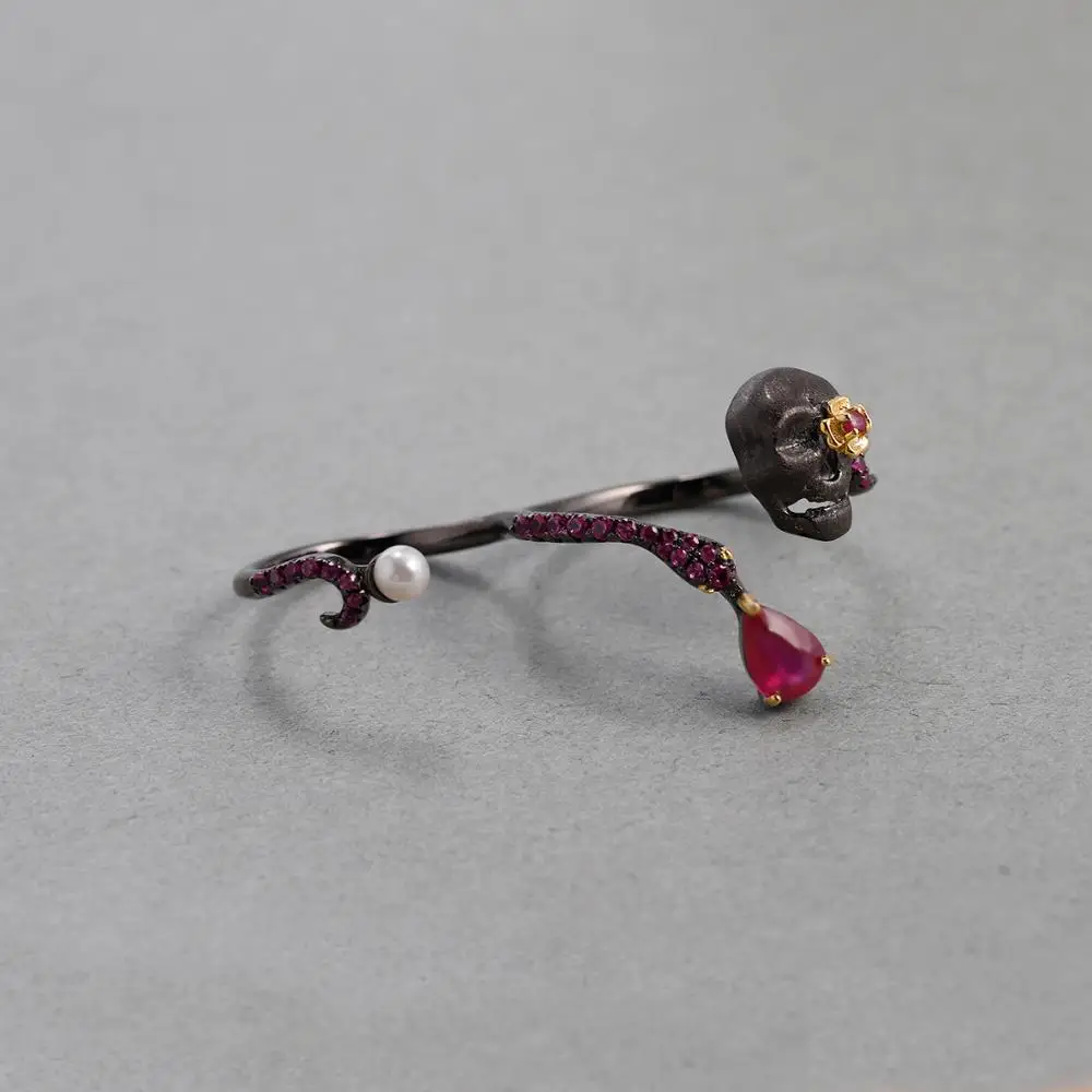 Женское регулируемое кольцо из – обзор и цена Gothic Skull Ring