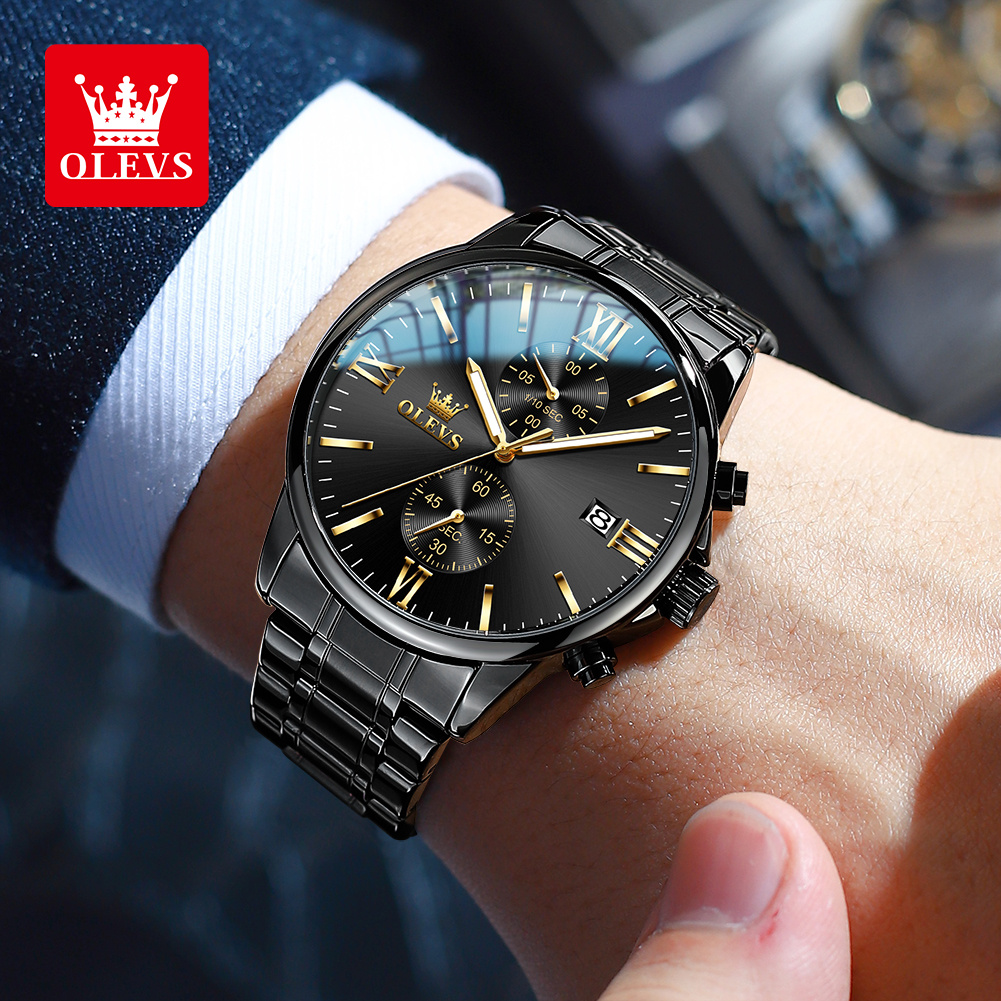 OLEVS 2886 Классические черные – обзор и цена Jewelry Inspired Watches