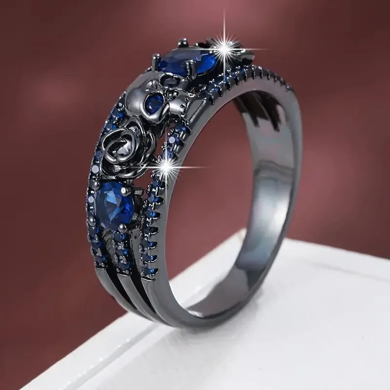 Гальваника с цветком черепа в  – обзор и цена Gothic Skull Ring