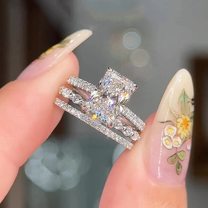 Позолоченное кольцо из меди и  – обзор и цена Moissanite Ring