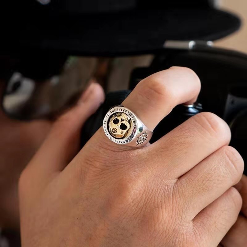 S925 Стерлингового Серебра Мод – обзор и цена Gothic Skull Ring
