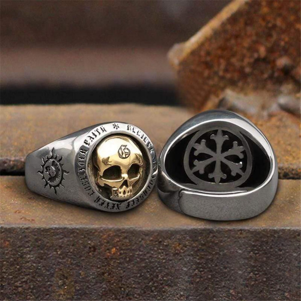 S925 Стерлингового Серебра Мод – обзор и цена Gothic Skull Ring