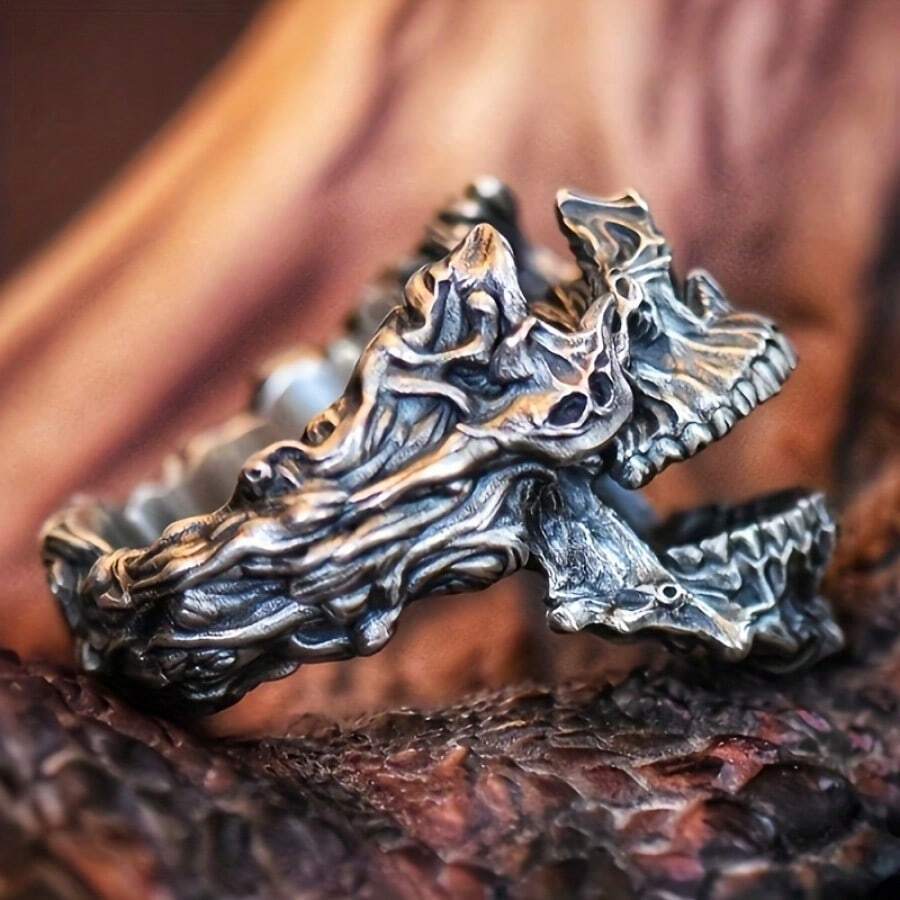 Винтажное готическое кольцо с  – обзор и цена Gothic Skull Ring