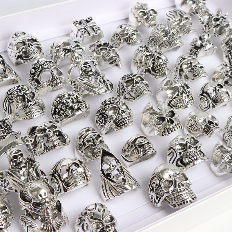 Оптовая продажа оптом 20 шт./л – обзор и цена Gothic Skull Ring
