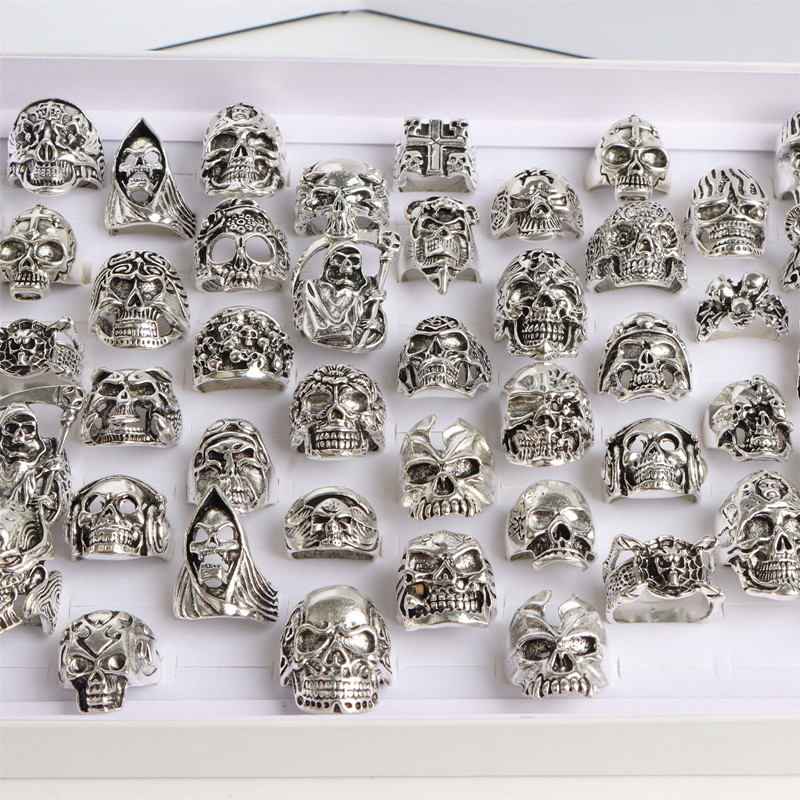 Оптовая продажа оптом 20 шт./л – обзор и цена Gothic Skull Ring