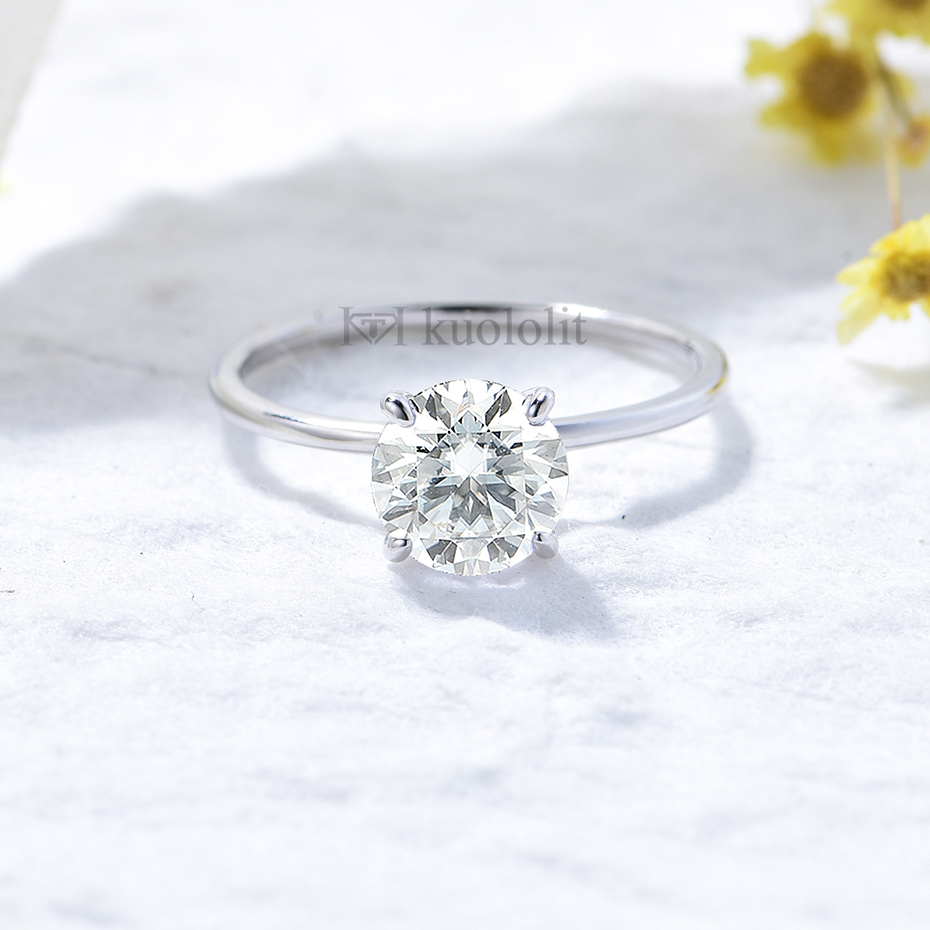Кольцо-солитер с муассанитом 1 – обзор и цена Moissanite Ring