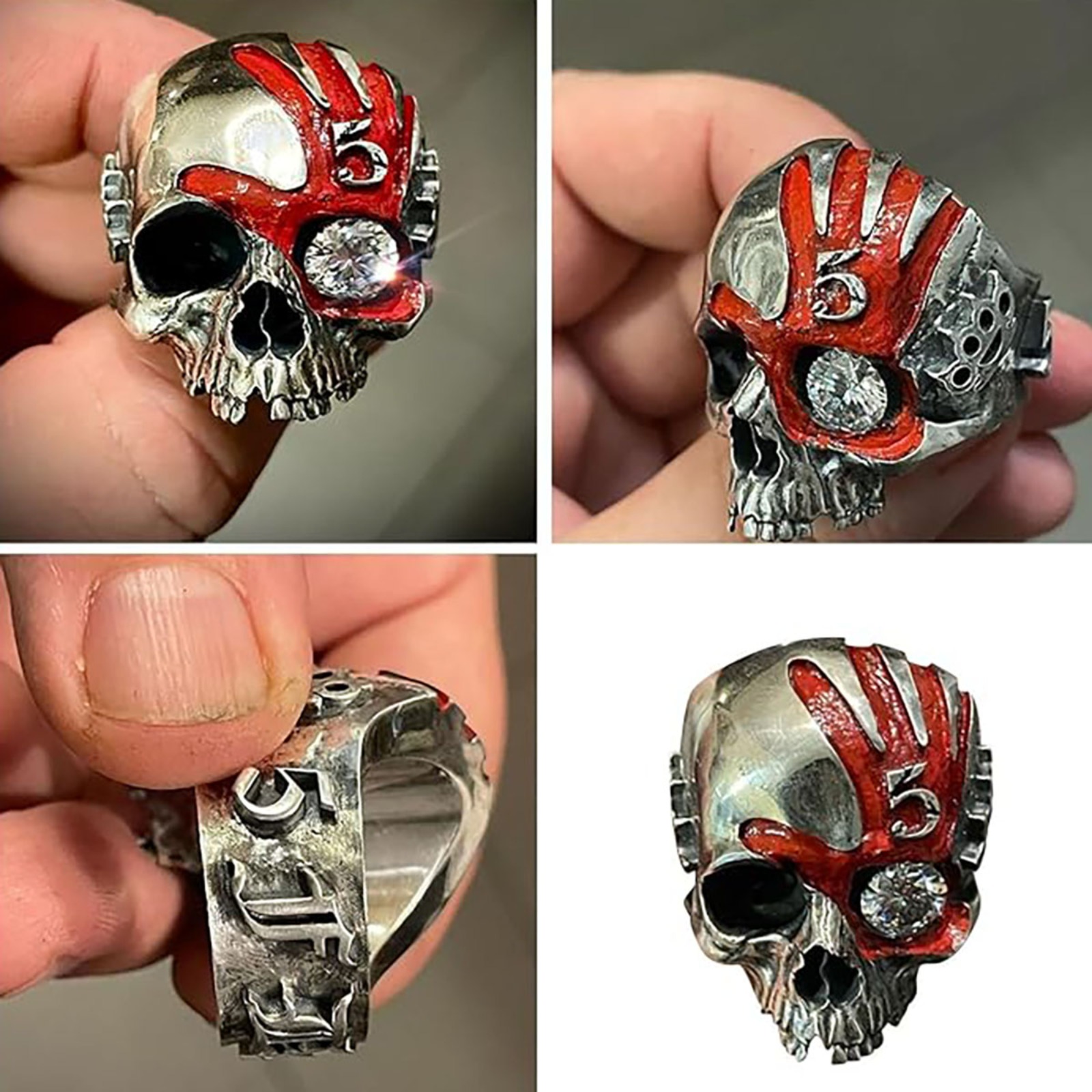 Кольцо с черепом и пятью пальц – обзор и цена Gothic Skull Ring